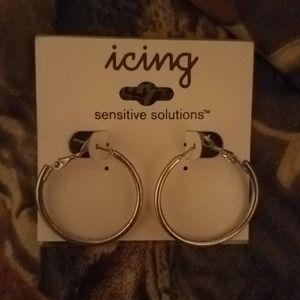 Silver hoop earrings